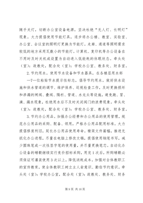 大理州XX县区城镇中学节约型公共机构示范单位自评报告5篇.docx