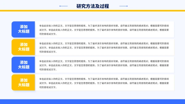 蓝黄色简约学术毕业论文答辩PPT模板