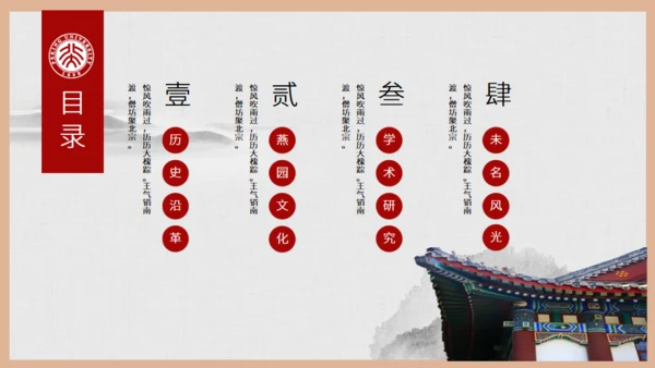 北京大学介绍通用PPT模板