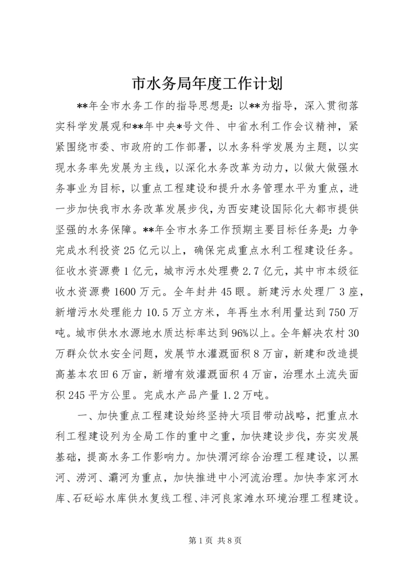 市水务局年度工作计划.docx