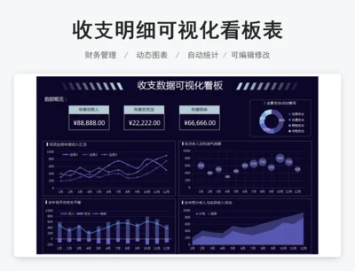 收支明细可视化看板表
