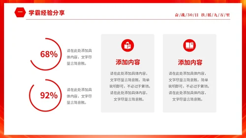 红色大气励志奋战30天扶摇九万里高考倒计时30天主题班会PP