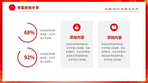 红色大气励志奋战30天扶摇九万里高考倒计时30天主题班会PP