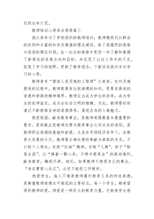 教师培训心得体会感悟.docx