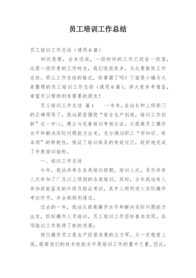 员工培训工作总结.docx