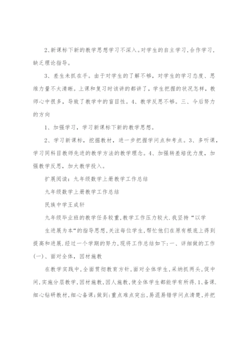 九年级数学上期教学总结.docx