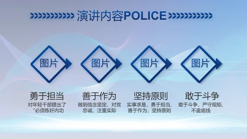 蓝色科技感公安信息化建设总结PPT