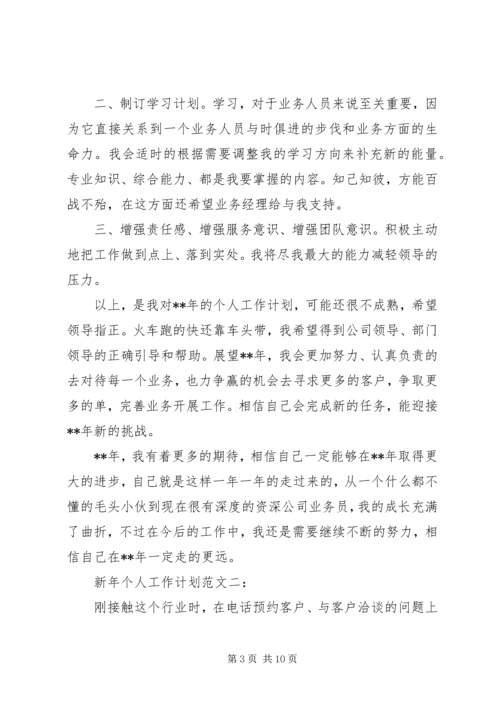新年个人工作计划范文4篇.docx
