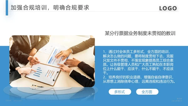 蓝色商务合规风险管理PPT模板合规培训