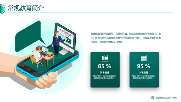 欧美教育培训网络课教学学校宣传PPT模板