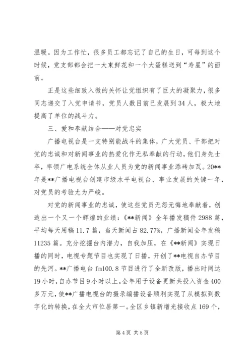 广播电视台党支部工作意见.docx