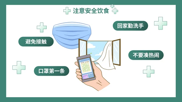 简约实景疫情防护防疫知识主题教育讲座PPT模板