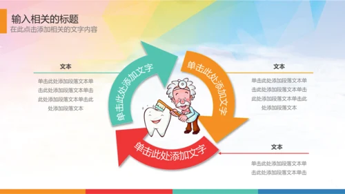 时尚儿童口腔护理关爱牙齿牙医工作汇报PPT