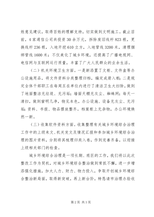 城乡环境综合治理整改工作汇报.docx