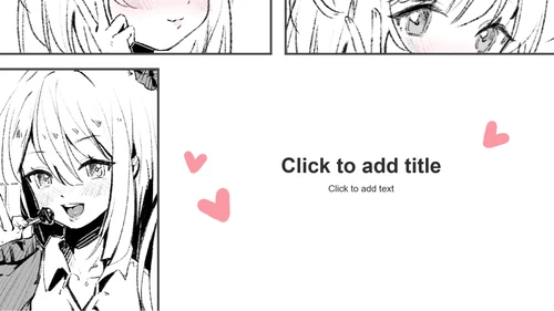 白色插画风次元少女教学通用PPT主题