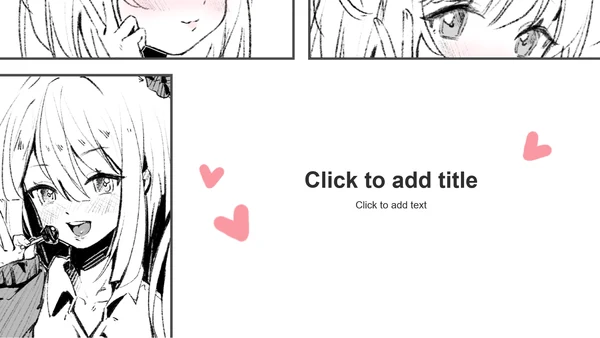 白色插画风次元少女教学通用PPT主题
