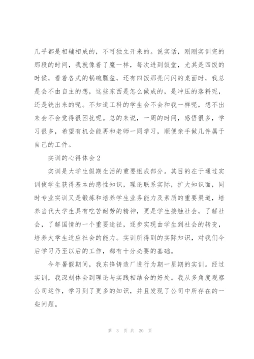 实训的心得体会范文五篇.docx