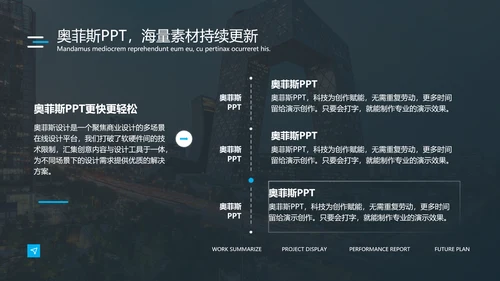 深蓝商务风地产咨询报告PPT模板