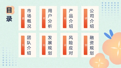 香薰精油商业计划书花朵通用PPT模板