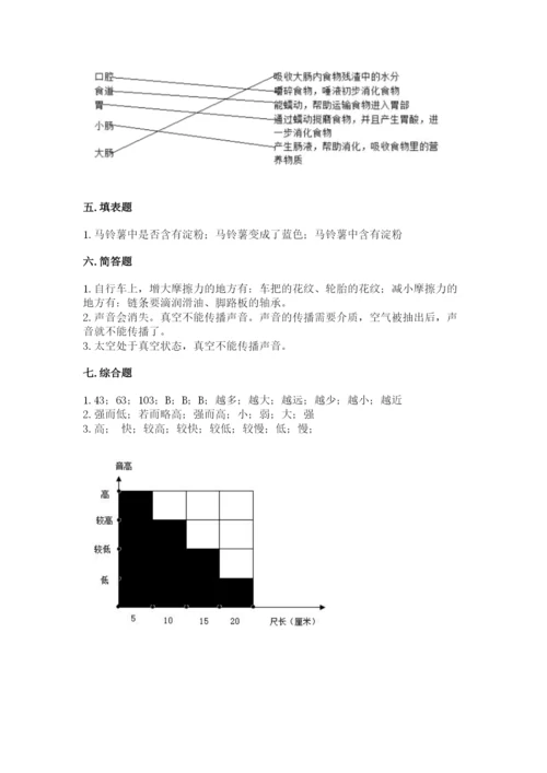 教科版四年级上册科学期末测试卷带答案（新）.docx