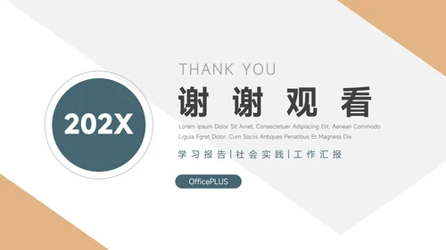 双色极简大气社会实践报告PPT模板