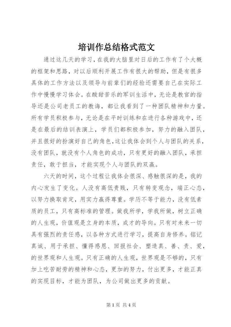 培训作总结格式范文.docx