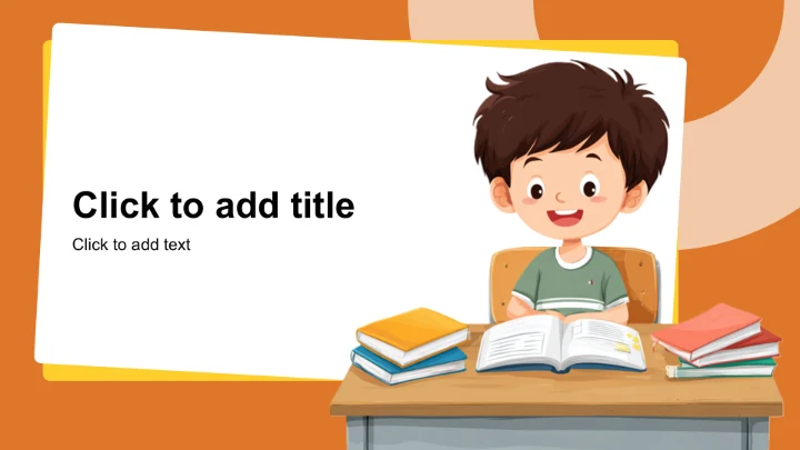 橙色卡通风格学生期末表现与成长亮点PPT主题
