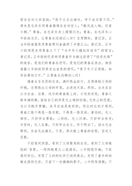 感悟青春议论文.docx