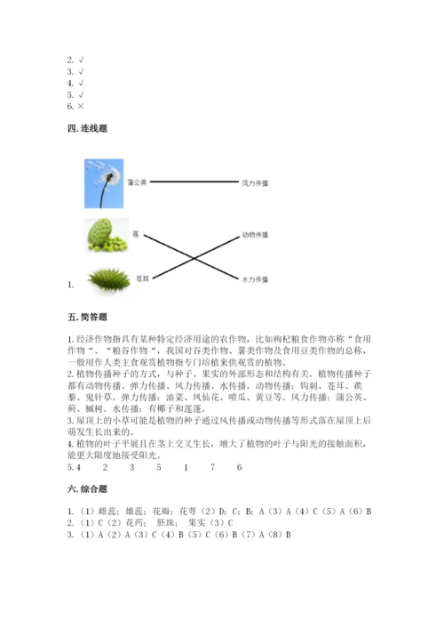 教科版科学四年级下册第一单元《植物的生长变化》测试卷完整版.docx