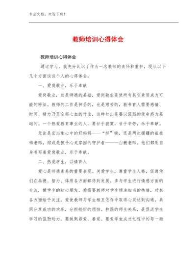 2023教师培训心得体会例文17篇.docx