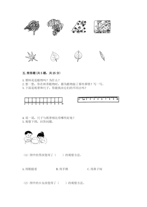 教科版一年级上册科学期末测试卷精品【预热题】.docx