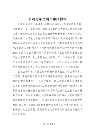 公司青年文明岗申报材料 (5).docx
