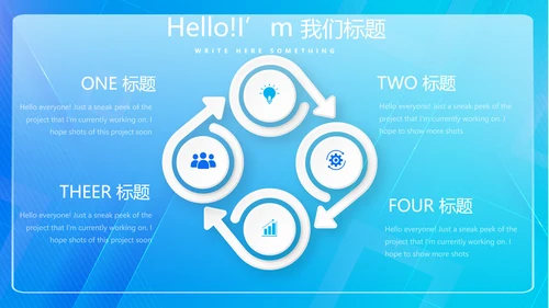 蓝色科技感信息化工作总结计划汇报PPT