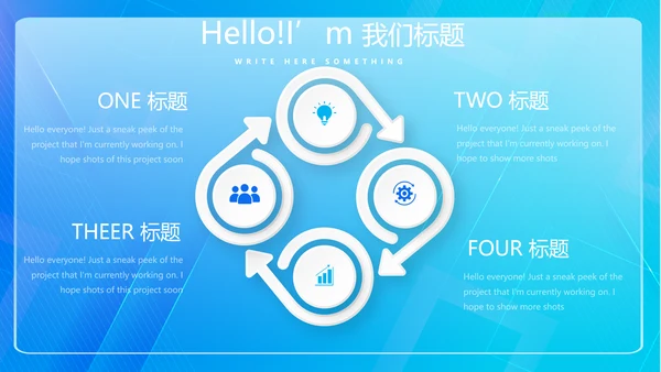 蓝色科技感信息化工作总结计划汇报PPT