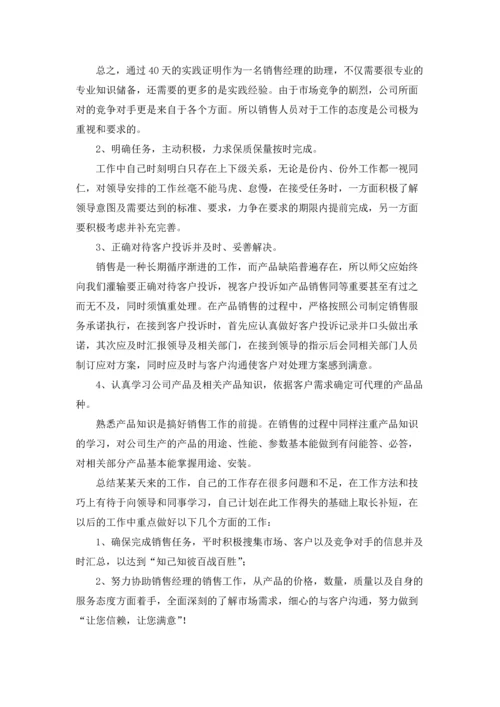 助理的实习报告模板锦集10篇.docx