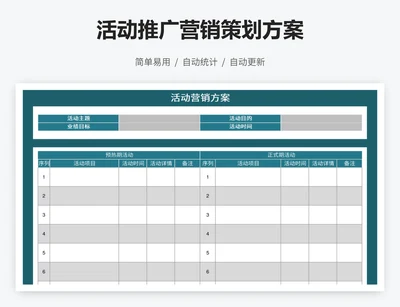 活动推广营销策划方案