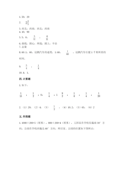 2022人教版六年级上册数学期末测试卷【精练】.docx