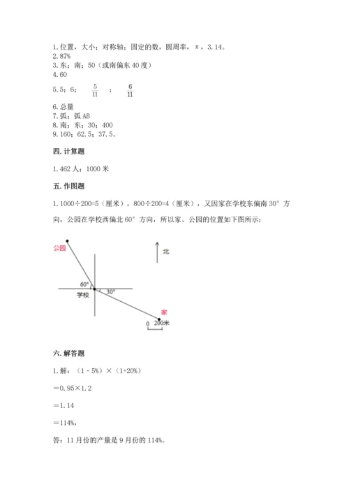 小学六年级上册数学期末测试卷含答案（综合卷）.docx