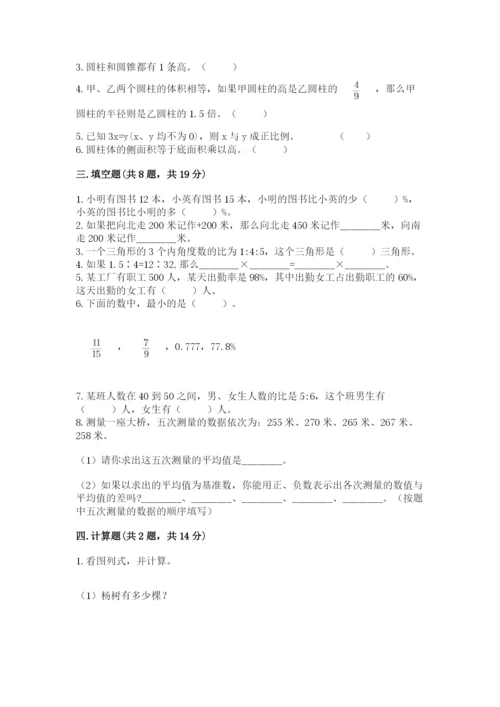 梁园区六年级下册数学期末测试卷精品.docx