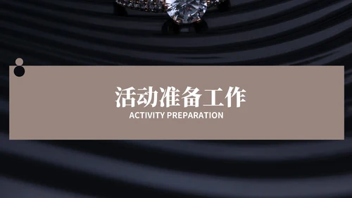 黑色画册风珠宝首饰元旦促销方案PPT模板