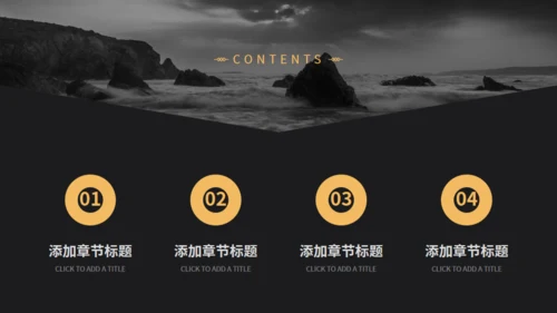 黑金欧美风商务汇报通用PPT模板
