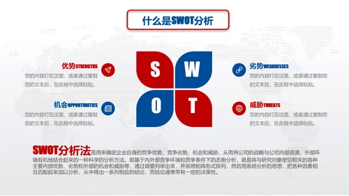营销中心销售部SWOT分析法ppt模板