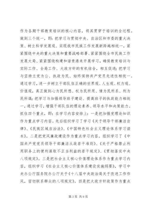 市民委XX年干部教育培训工作总结及工作计划.docx