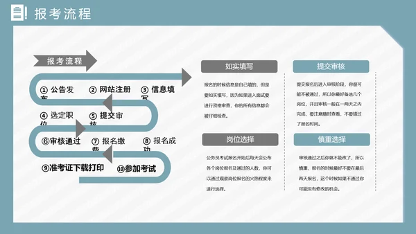 公务员国考省考上岸备考指南PPT模版