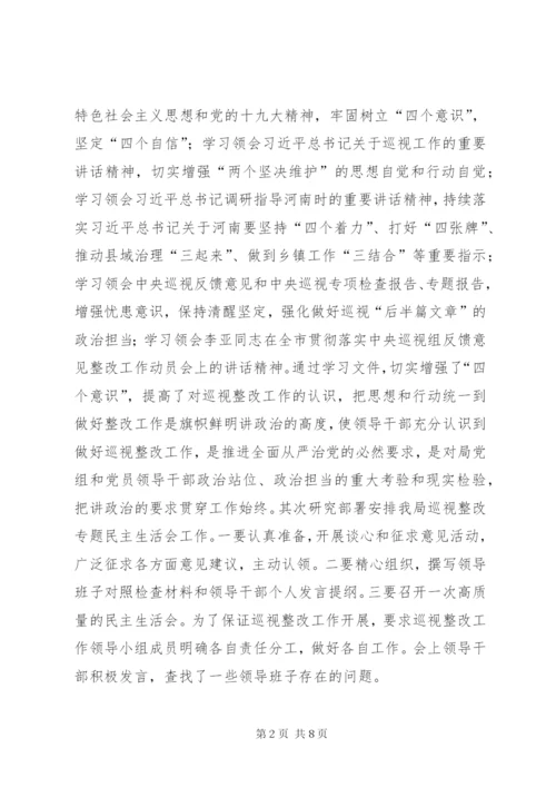 档案局巡视整改专题民主生活会情况报告.docx