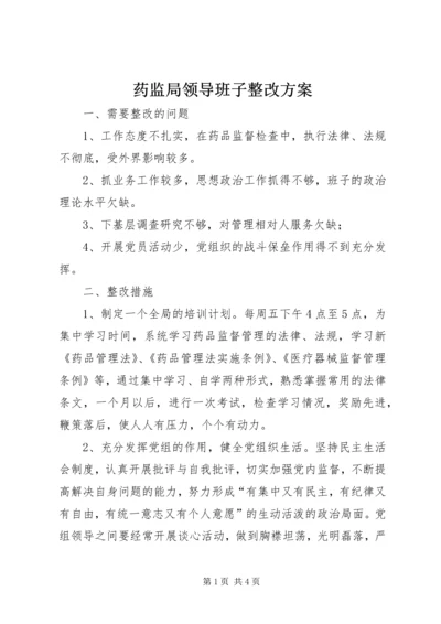 药监局领导班子整改方案 (5).docx