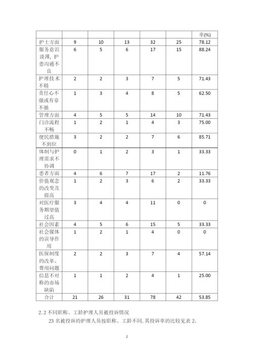 （护理）门诊护理投诉原因分析及对策.docx