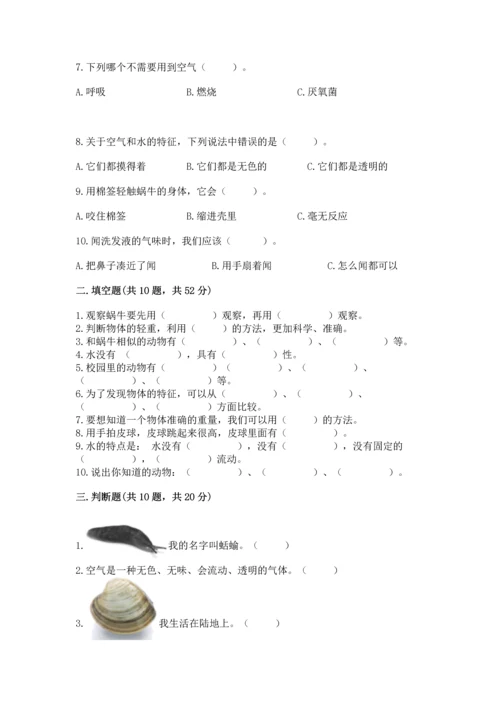 教科版一年级下册科学期末测试卷（达标题）.docx