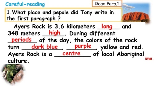 Module 10 Australia Unit 2阅读教学课件（外研九上英语Unit 2 The 