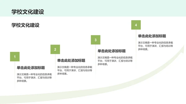绿色简约风学校教育PPT模板